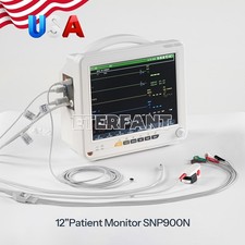 12" Patient Monitor ICU CCU Vital Sign For Hospital ECG NIBP RESP TEMP SPO2 PR