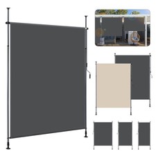 Senkrechtmarkise Handkurbel ohne Bohren Balkon Sonnenschutz Außenrollo Markise