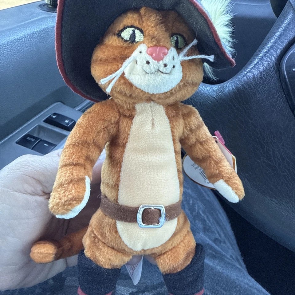 Ty Beanie Babies Gato con Botas Shrek the Third Peluche 8 Pulgadas Gato 2007 con etiquetas Foto 4 de 4