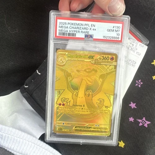 Pokémon Mega Charizard X Ex Mega Hyper Rare Holo PSA 10 Phantasmal Flames