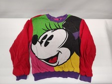 Vintage 80s 90s Minnie Mouse Kids Disney Pink Red XS Reversible Sweatshirt