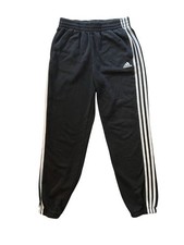 Adidas Youth Sweatpants Medium Black with White Stripes 27x28 Unisex
