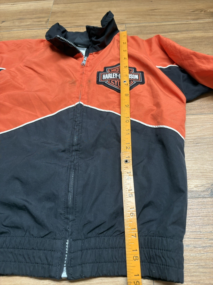 Harley Davidson Kids 2 Pc Set Orange Black Windbreaker Jacket & 3D ...