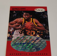 SAGE 1999 Autographs #A32 Quincy Lewis Red Rookie Auto /999 Minnesota