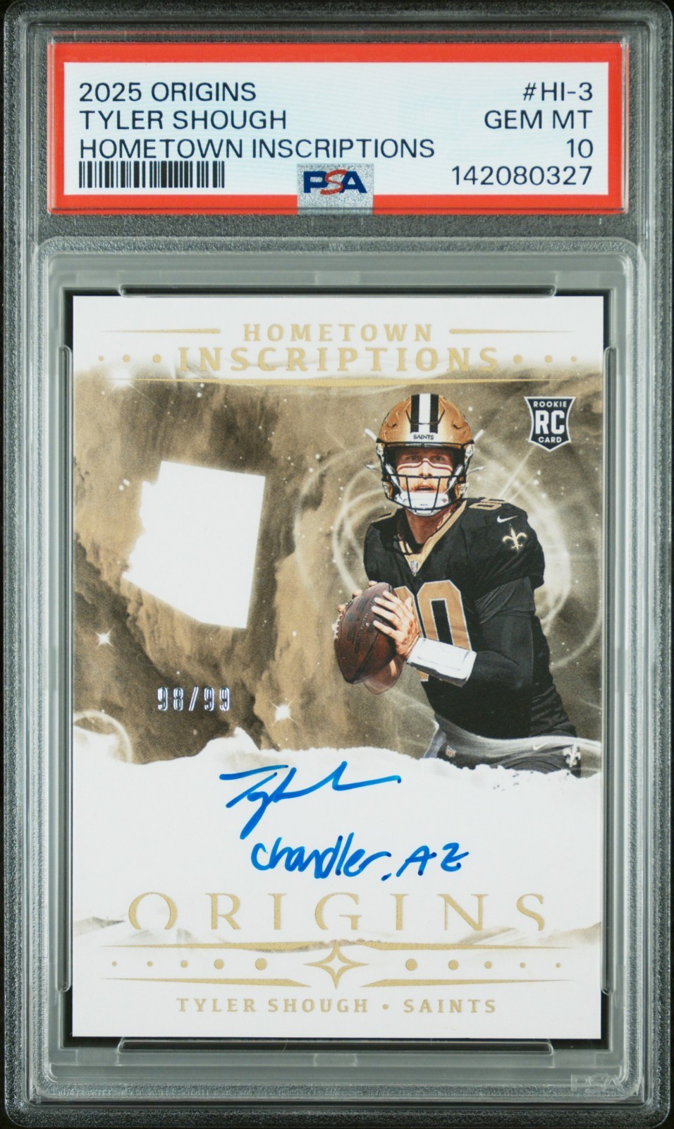 Tyler Shough Panini Origins Hometown Inscriptions #HI3 Base