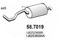 Asso EndschalldäMpfer NachschalldäMpfer 58.7019 FüR VW 1M1 Seat Beetle Leon Golf