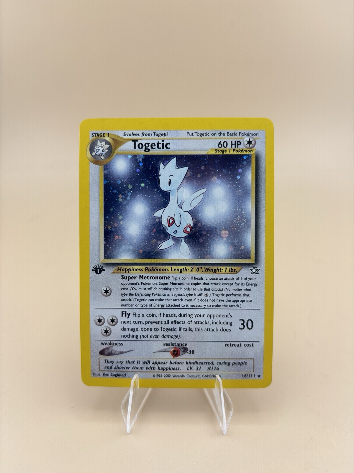 Togetic Neo Genesis 1st Edition Holo Rare Pokémon TCG Card 16/111 Mint- NM
