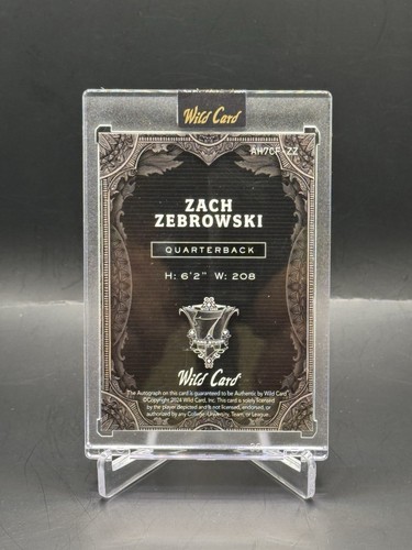 Wild Card Zach Zebrowski 2024 automático 1/3 - Imagen 2 de 2
