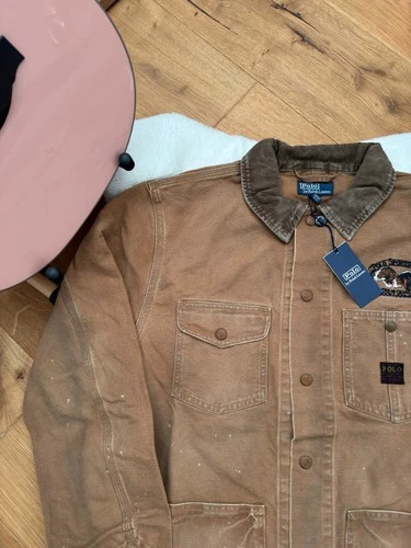 Polo Ralph Lauren Men’s Brown Sportsman Work Utility Dog Jacket Canvas XL Bnwt image 7