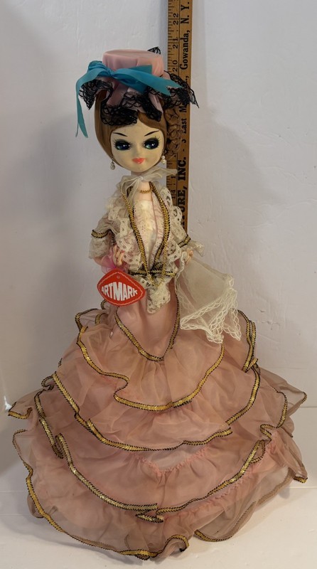 VTG Artmark Tag Boudoir Bradley Big Eyed Doll Korea Stockinette 70 Stockinette 