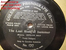 ANNOUNCED 1903 COLUMBIA Conditions Label 1717 CAROLINE KENDRICK Martha LAST ROSE