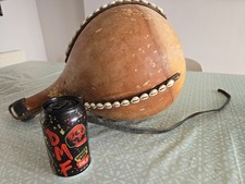 Large Gourd Calabash Decorated With Cowrie Shells