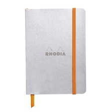 Rhodia Rhodiarama Soft Notebook - 72 Lined Sheets - 4 x 5 1/2 - Silver