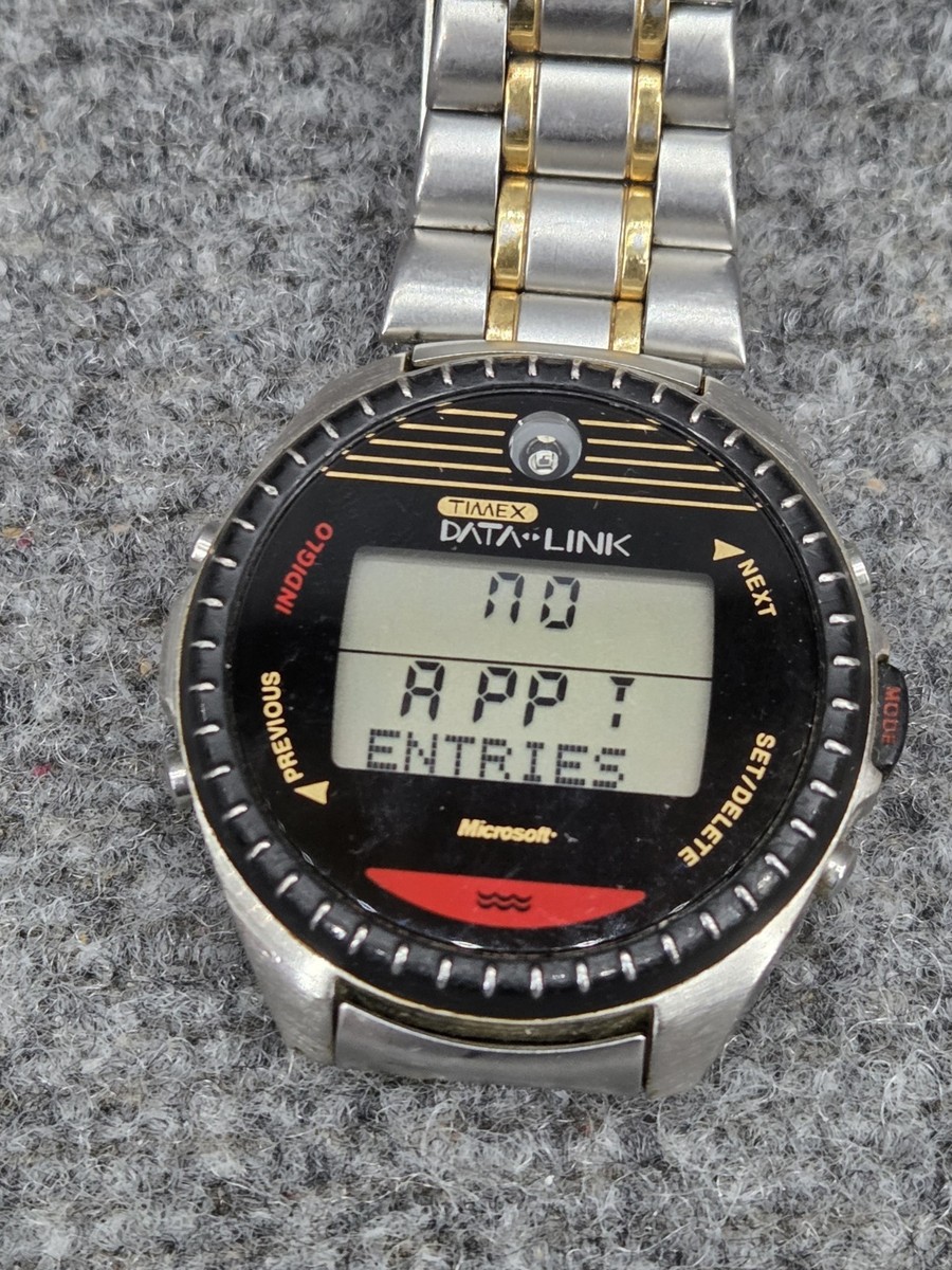 Microsoft Men's Vintage Timex 150 Data-Link 42MM Digital Watch | eBay
