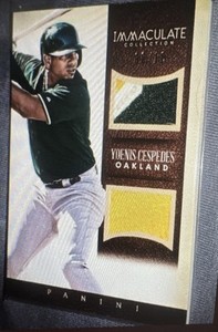 2014 Panini Immaculate Collection RARE 3-Color Patch Yoenis Cespedes #’d 06/10!!