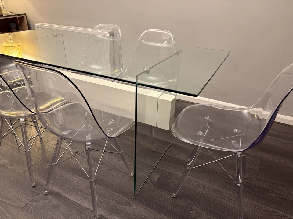 Dwell Glass Dining Table And 6 Chairs - Image 2 of 4
