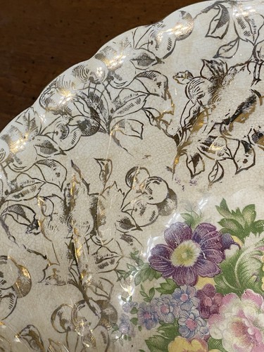 VINTAGE ROYAL CHINA WARRANTED 22 KT GOLD PLATE/BOWL - Picture 3 of 11