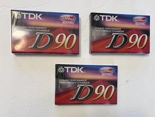 TDK D90 Standard Audio Cassette A00808-20 Lot Of 3 New Sealed