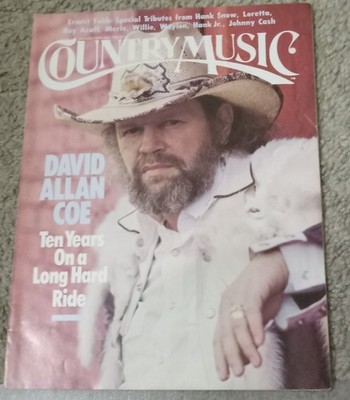 DAVID ALLAN COE COUNTRY MUSIC  MAGAZINE Jan/Feb 1985