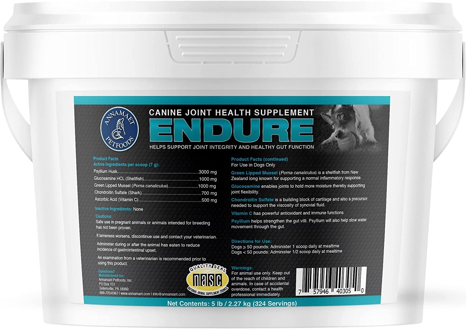 Annamaet Endure &ndash; EXPIRED Hip & Joint Powder Supplement fo