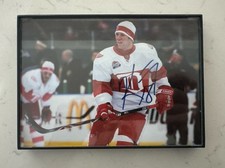 Kirk Maltby 5x7 Color Photo Framed and Signed Detroit Red Wings Stanley Cup