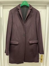 Image of All Saints Manor Coat Dark Garnet 40R BNWT RRP £369
