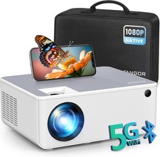 1080P HD WiFi Bluetooth Projector 230'' Portable Home Theater w/ Tripod