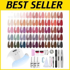 Professional 54W UV LED Nail Dryer with 45 Sheer Gel Colors - All-in-One Kit