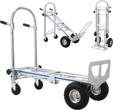 Aluminum Hand Truck 3-in-1 Convertible Folding Cart with 770 lbs Capacity Heavy