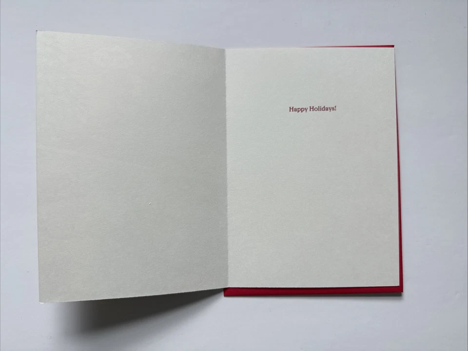 Tarjeta de Navidad divertida de colección de los años 90 *UNA* The Far Side What The Hell Gary Larson NUEVA Foto 2 de 4