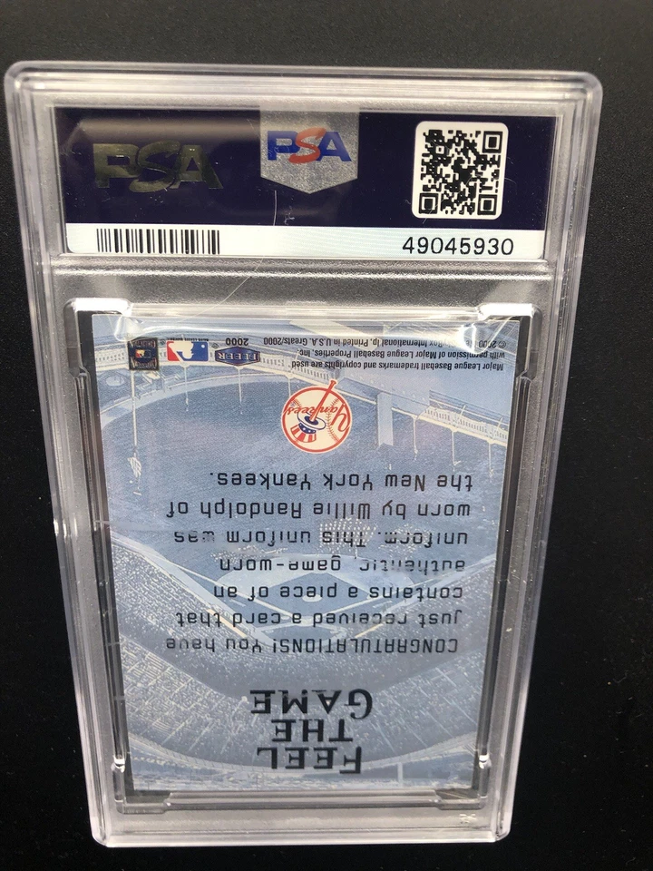 Fleer Greats of Game Yankees Clippings Grey Sp Willie Randolph 2000 PSA 9 como nuevo Foto 2 de 2