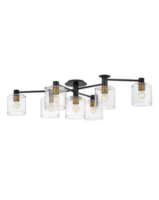 Black LED Foyer Pendant from the Axel Collection