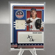 2023 Panini Stars & Stripes Holden Harris Auto Jersey Patch USA Baseball Rookie