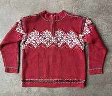 Hanna Andersson Sweater Red Snowflake Winter Christmas Unisex Size 120 6-7yr