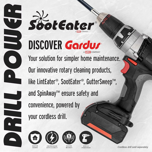 Sooteater Rotary Chimney Cleaning System - RCH205-B Chimney Sweep Kit, Cleans O - 第 6/6 張圖片