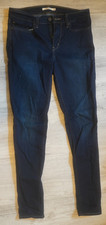 LEVI'S WOMEN'S 711 DARK WASH SKINNY JEANS SIZE 27 - MEASUREMENTS IN PICTURES