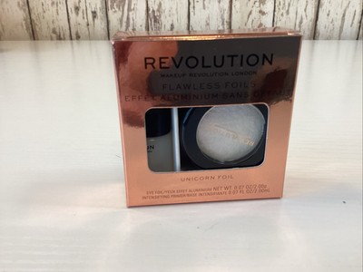 Revolution Flawless Foils Metallic Eyeshadow & Primer Set ''UNICORN FOIL  - NIB