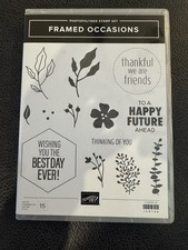 Stampin Up Framed Occasions 158745 Photopolymer Stamp Set USED