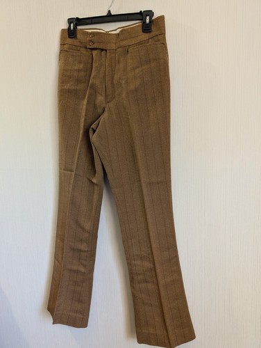 Pantaloni vintage Farah pantaloni spina di pesce marrone marrone chiaro made in USA 31 X 32 USATI IN OTTIME CONDIZIONI - Foto 2 di 22