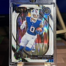2024 Panini Select - Club Level Keon Coleman #280 White Shock Prizm /199 (RC)