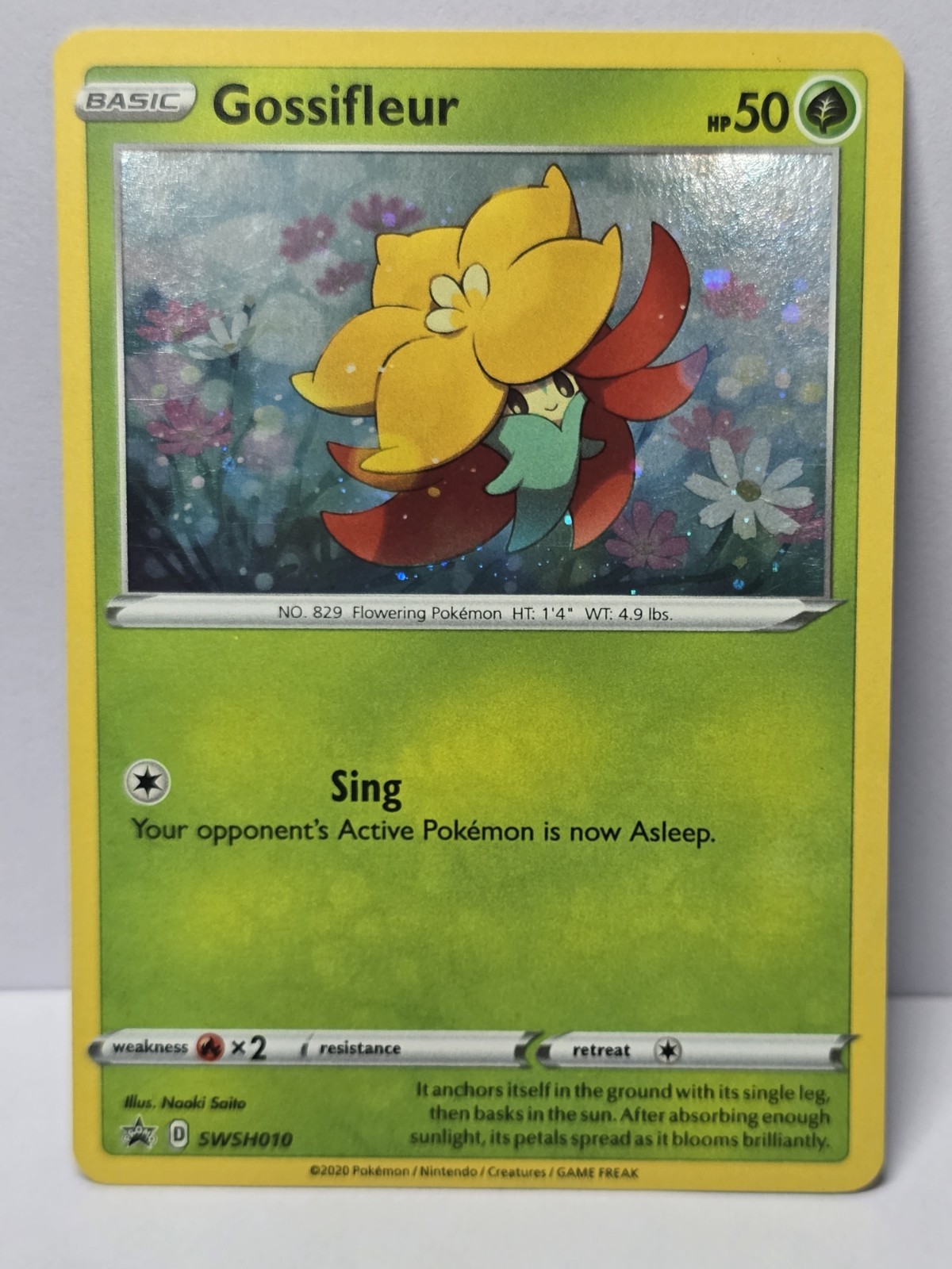 Pokemon TCG Gossifleur SWSH010 General Mills Black Star  Promo Holo NM