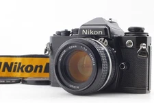[Exc+5] Nikon FE Black 35mm SLR Film Camera Ai 50mm F1.4 Lens From JAPAN