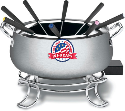 Olla De Acero Inoxidable Para Fondue Eléctrica Ideal Para Chocolate Queso Caldo