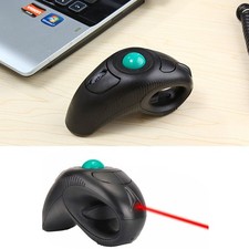 1x USB Wireless PC Laptop Finger HandHeld Trackball Mouse Mice Laser Pointer US