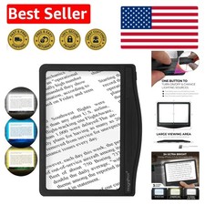 5X LED Page Magnifier With 3 Color Lighting Perfect For Seniors  Low Vision