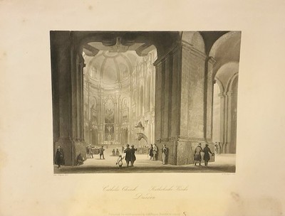 Katholische Kirche Dresden 19Jh Lithographie Architektur Kirche Grafik Kunst