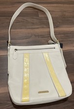 Burberry Leather Patent Off-White Shoulder Bag H30xW29 Adjustable Strap