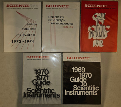 Science Magazine (AAAS) Guide to Scientific Instruments 1969-1974 (Lot x 5) RARE