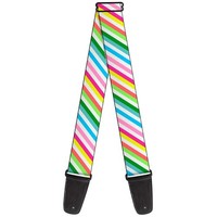 Guitar Strap - Diagonal Stripes White/Multi Color (Us Import) ACC NEU