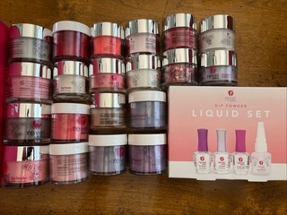 Revel Nail Dip Powder Lot With Liquids NEW